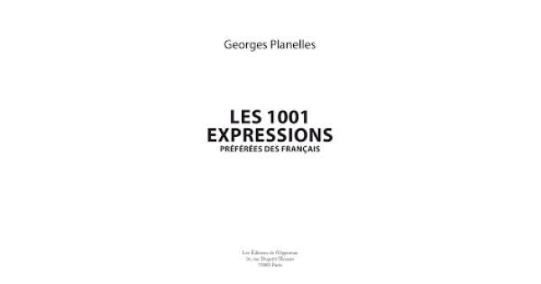 1000 expressions preferees des francais echantillon